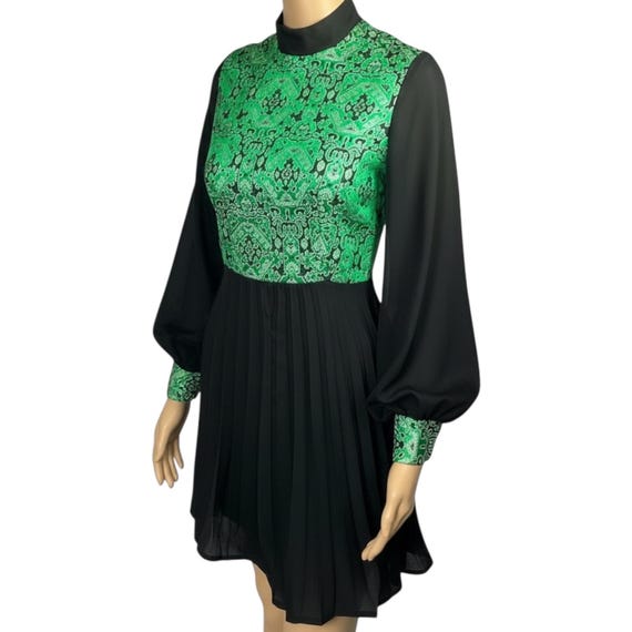 Vintage 1960s Mod Black & Green Silver Lurex Babydoll Mini Dress Small - Etsy Vintage 1960s Mod Black & Green Silver Lurex Babydoll Mini Dress Small - Etsy