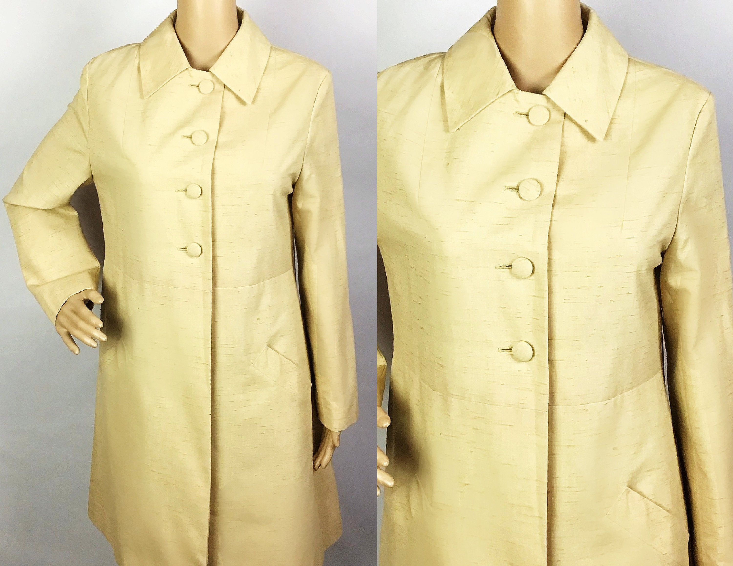 【INCHANT ME】Object Trench Robe Long Mac Coat Collarbone Mac Trench Coat