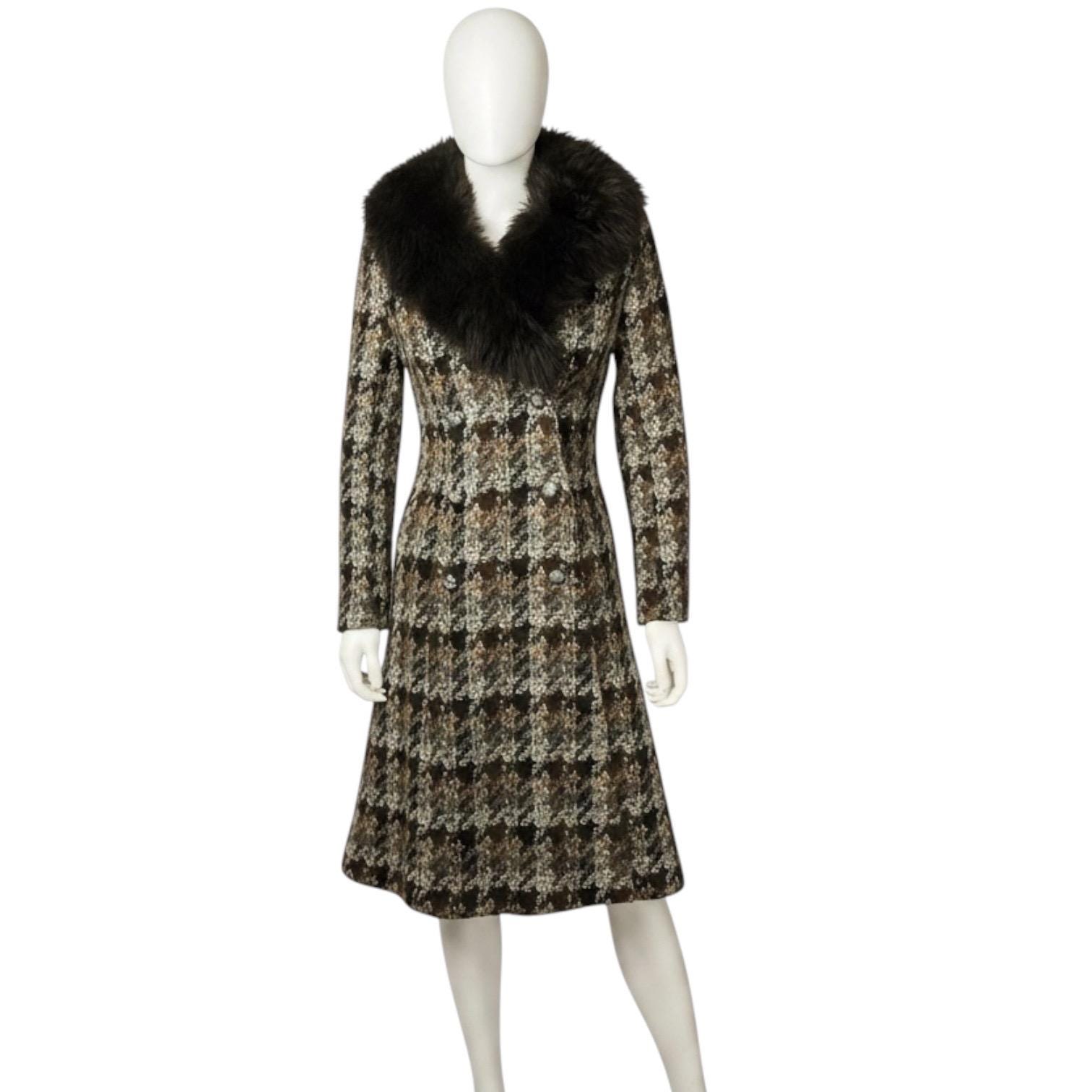 Vintage Tweed Coat Fur Collar - Etsy