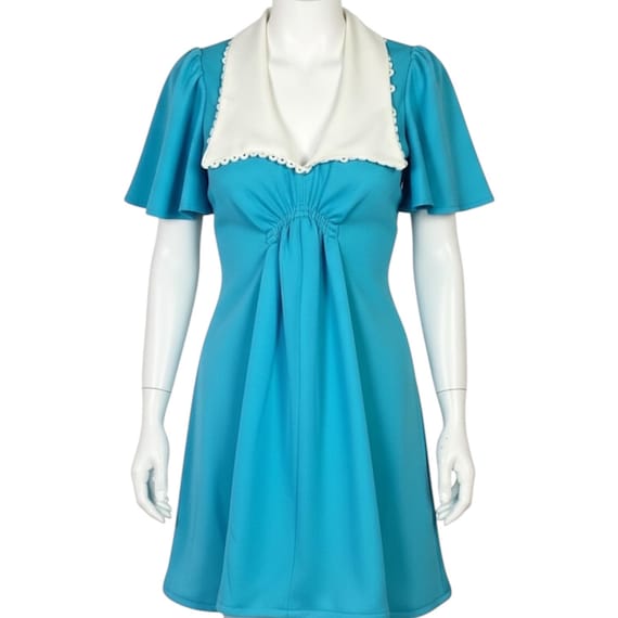 princess polly baby blue dress Kimchi Blue Cute As A Button Puff Sleeve Babydoll Mini Dress main image 0