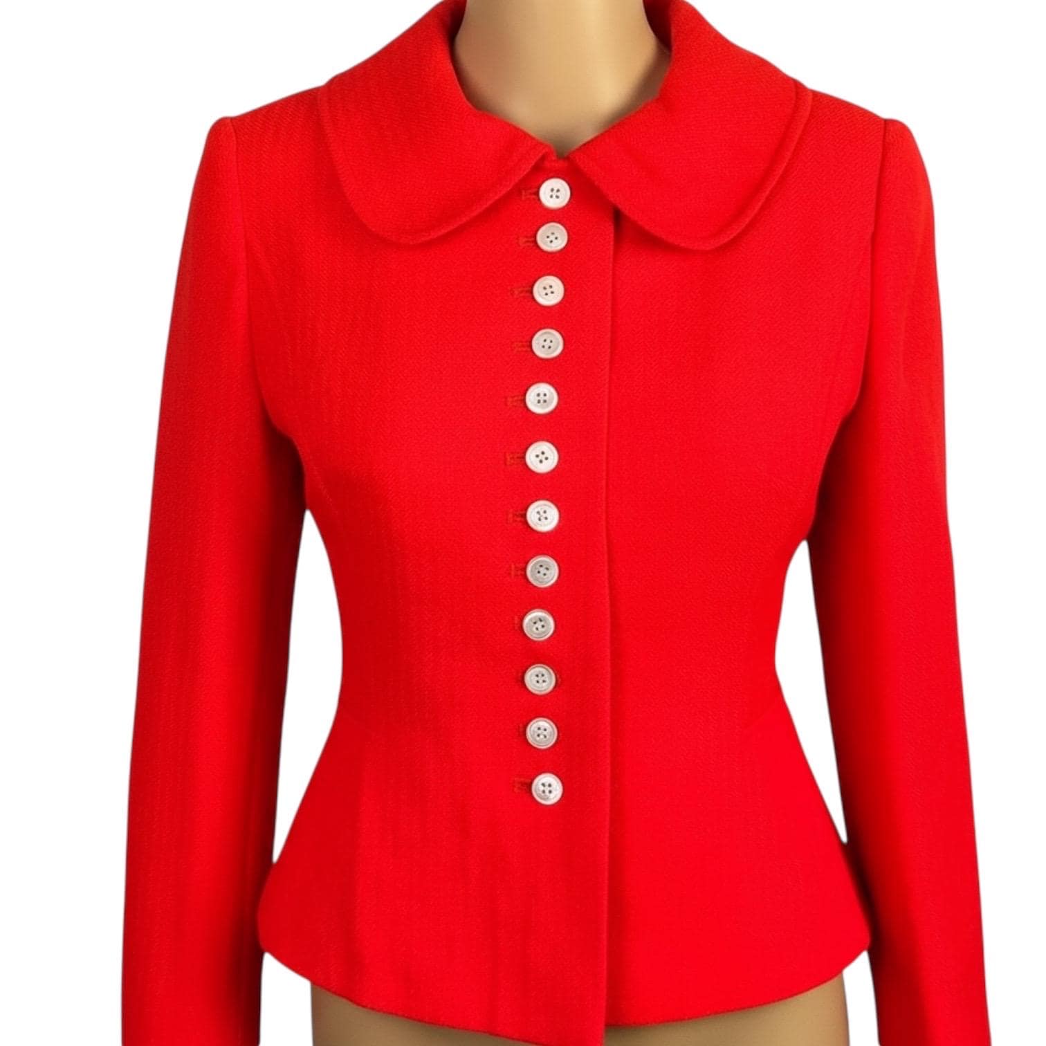 Vintage 1960s Alexon Youngset by Alannah Tandy Mod Red Wool Jacket