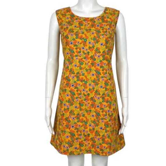floral print corduroy mini dress Cocoa Floral Print Ruffle Neckline Corduroy Mini Dress