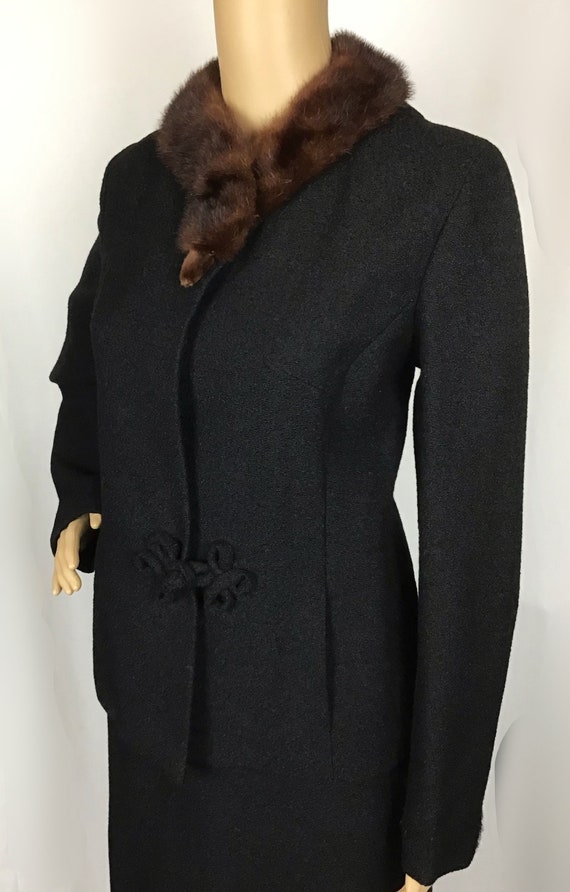 Women's Vintage Black Wool 1950s M/L