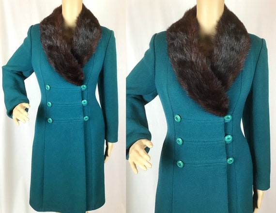 Vintage 1970s does 30s 40s Weldcrest label Teal Gr