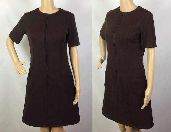 Robe droite avec fermeture éclair devant hotsell