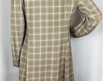 LOUIS FERAUD ホワイト チェック柄 トレンチコート 新品未使用♡ 1960年代のヴィンテージデザイナー、ミス・フェロー・モッドの