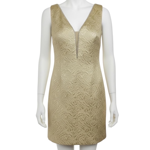 slim fit dress slacks Lola Gold Glitter Rhinestone Dress – SLAYEDBYTEN main image 1