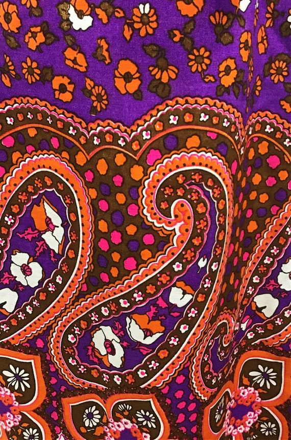 Vintage 1970s Hippie Boho Purple Groovy Psychedel… - image 8