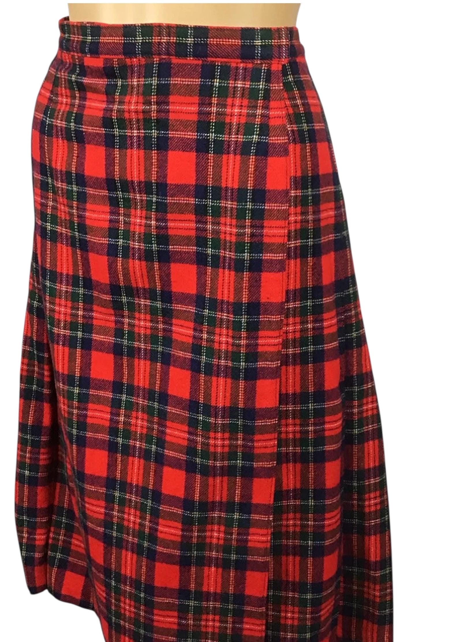 Jupe Pendleton En Laine – Taille 16, Tartan Mac Lennan – Laine 100%, Doublée – Occasion Excellent état