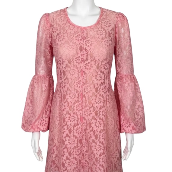 floral lace babydoll mini dress Autumn Meadow Floral Organza Babydoll Mini Dress Black / S main image 1