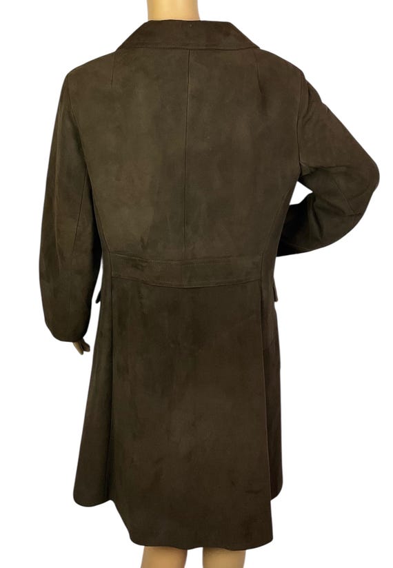 Vintage 1960s Suede & Leathercraft Mod Hippie Dark Brown Suede