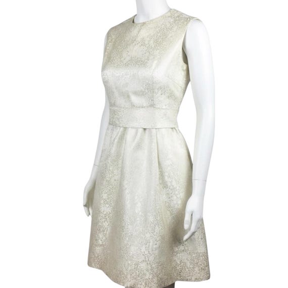 cream silk shift dress 2000s ROKSANDA Wool & Silk Designer Origami Cream Sleeveless Shift Dress