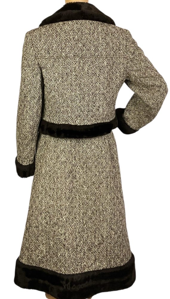 Vintage 1960s Designer Mansfield Frank Russell Brown Tweed