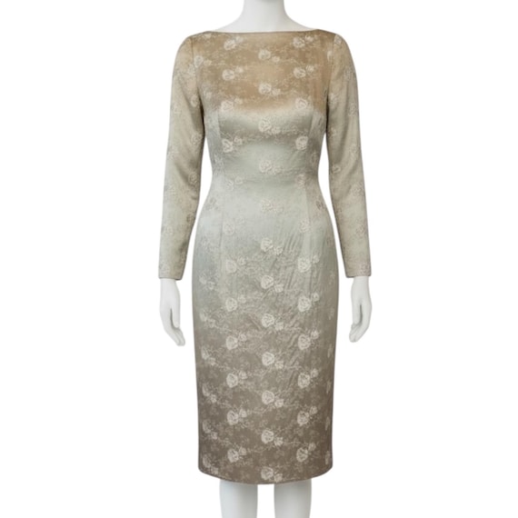 Vintage 1960s Mid Century Floral Brocade Cocktail Shift Dress Small - Etsy