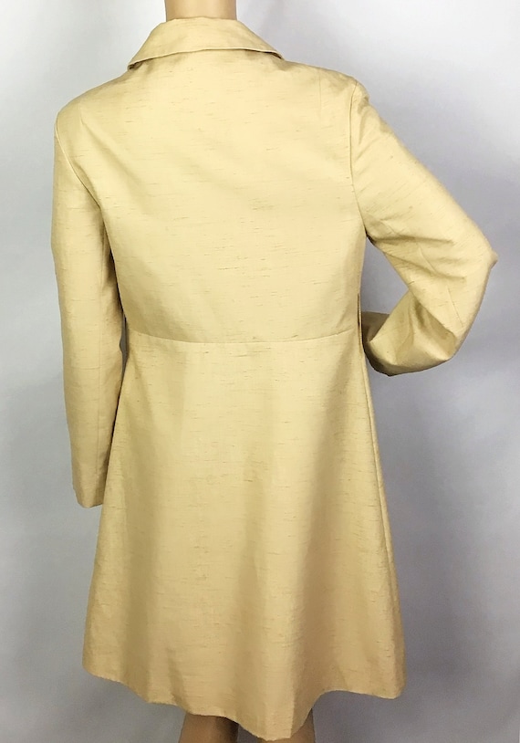 Vintage 1960s Designer Quelrayn Mid Century Mod Beige Trench