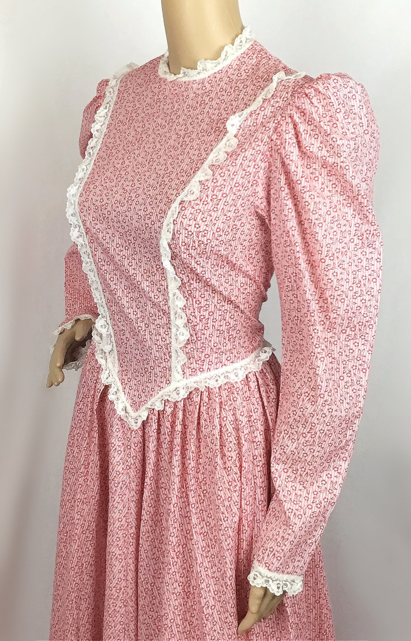 purple sunset SILK Hand Dyed poets dress / vintage 1970S Hippie / artist made OOAK