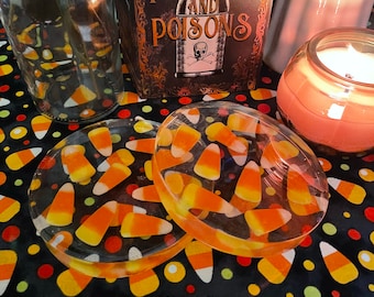 CandyCorn Coasters Clear