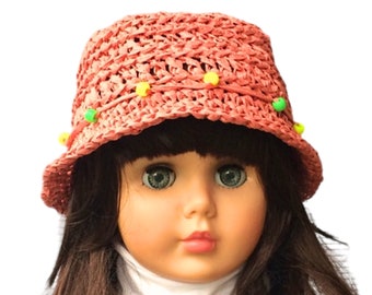 Crochet Pattern * Maya Hat * PDF Instant download # 497 * Sun hat * raffia summer hat * baby toddler child teen adult * bucket hat  *