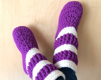 Crochet Pattern * LANE BOOTS for teens and adults * house boots slippers winter diy gift * Super Bulky yarn * Instant Download pattern #551