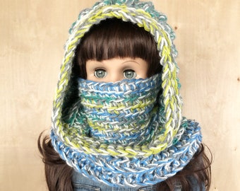 Crochet Pattern- YOSEMITE HOODED COWL - Instant Download #549 - baby toddler child teen adult sizes - super bulky with worsted weight yarn