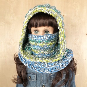 Crochet Pattern- YOSEMITE HOODED COWL - Instant Download #549 - baby toddler child teen adult sizes - super bulky with worsted weight yarn