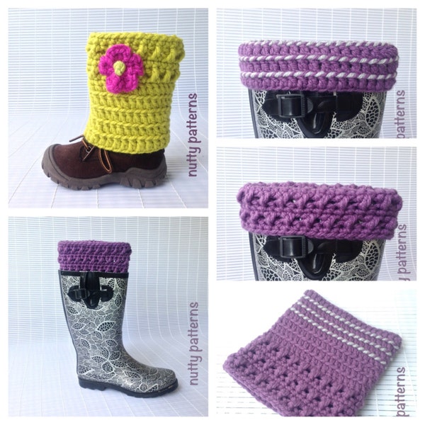 Crochet Pattern * X-Line Boot Cuffs Leg Warmers * Instant Download Pattern #463 * baby, toddler, child, teen, adult sizes * easy *