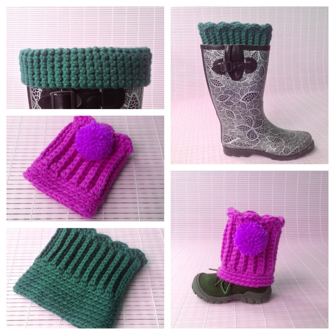 Crochet Pattern Scallop Boot Cuffs & Leg Warmers Instant - Etsy