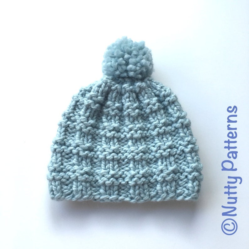 Knitting Pattern Lee Hat Beanie Straight needle Instant download 503 baby toddler child teen adult super bulky unisex easy image 1