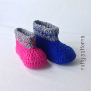 CROCHET PATTERN Boots with Dots Instant Download Pattern #456 Double Sole * for children * easy *