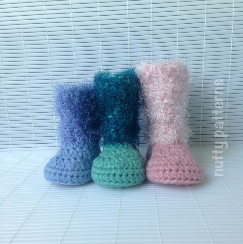 Crochet Pattern Puffy Boots Instant Download Pattern 444 Children Sizes 8-13 Fast and Easy girls and boys Pdf Beginners image 5