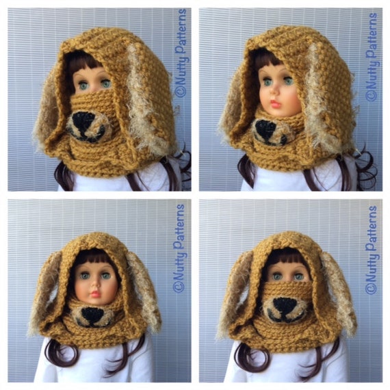 Crochet Patterns Dog Hooded Cowl Instant Download Pattern Etsy