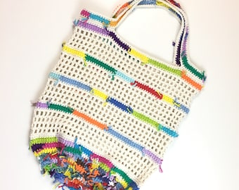 CROCHET PATTERN - BOHO Market Bag - Beach Bag - Farmers Market Bag - Instant Download Pattern # 522
