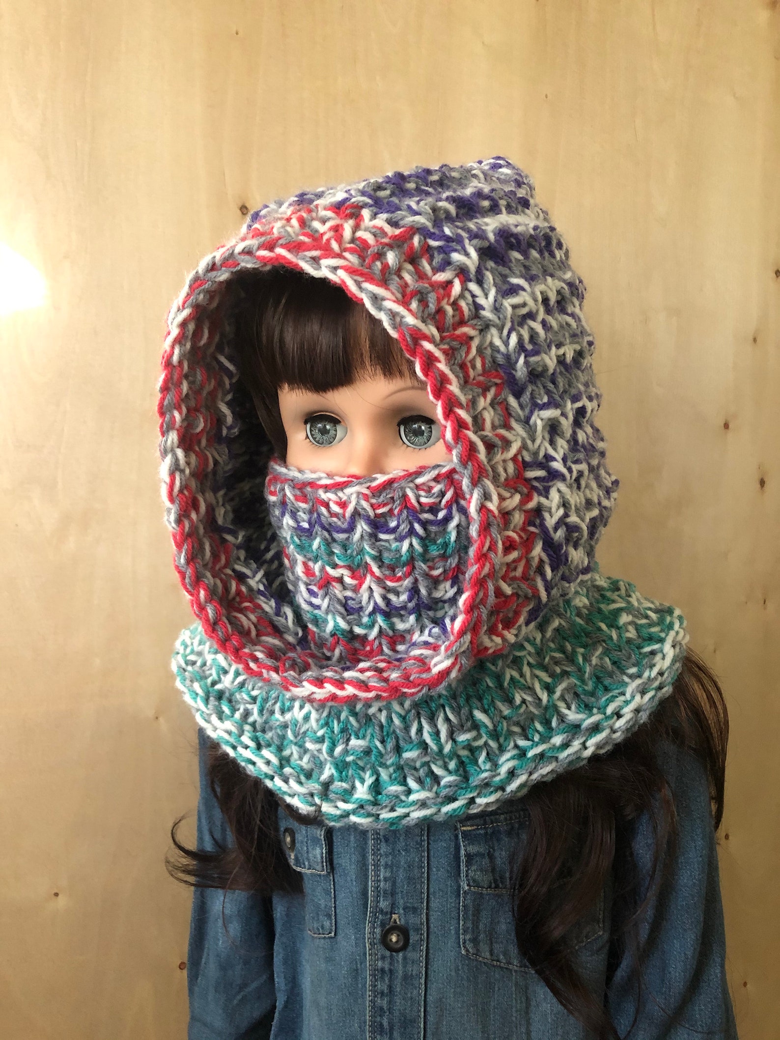 Knitting Pattern TAHOE HOODED COWL Instant Download 548 - Etsy