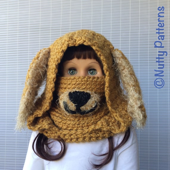 Crochet Pattern Dog Hooded Cowl Instant Download Pattern Etsy