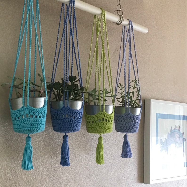 Crochet Patterns MEDITERRANEAN PLANT HANGER Instant Download Pattern 537 minimalist eco-friendly for vine plants, succulents, herbs image 4