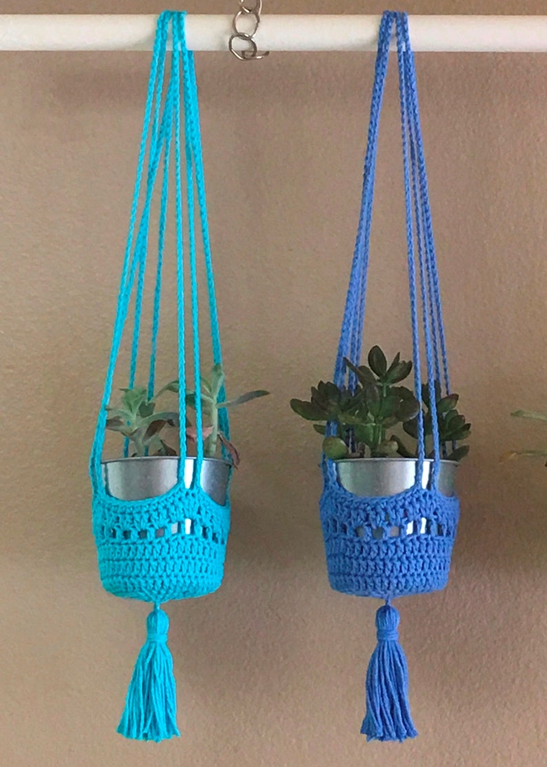 Crochet Patterns MEDITERRANEAN PLANT HANGER Instant Download Pattern 537 minimalist eco-friendly for vine plants, succulents, herbs image 3