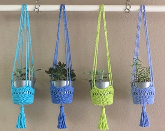 Crochet Patterns- MEDITERRANEAN PLANT HANGER  - Instant Download Pattern #537 - minimalist - eco-friendly for vine plants, succulents, herbs