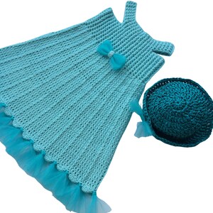 Crochet Pattern * Laguna Sundress *PDF Instant download pattern # 492 * Summer dress for 6, 12, months and 2, 4, 6, 8, 10 years image 2