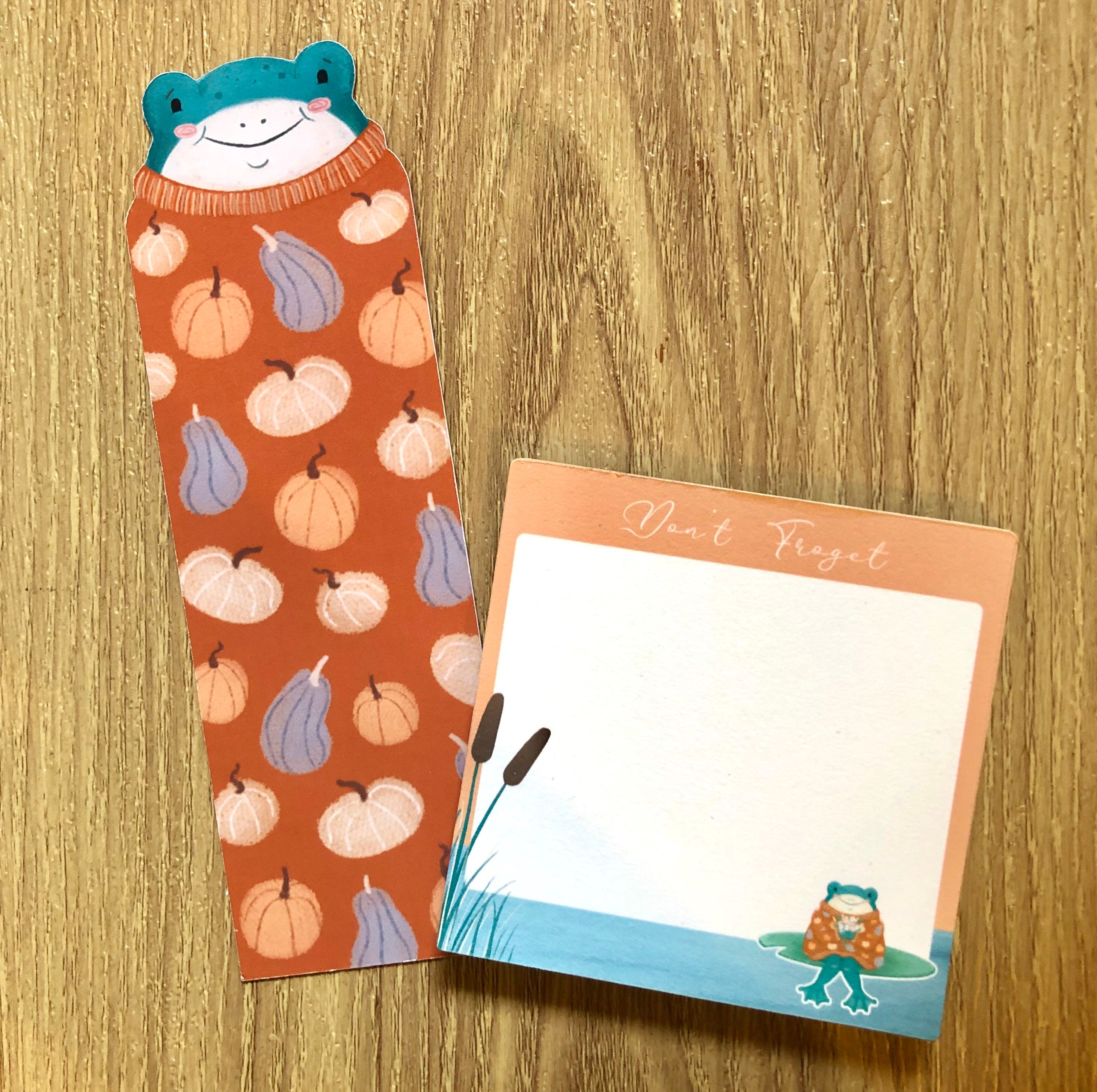 Frog Stationery Bundle Set Includes an Illustrated Handmade Etsy