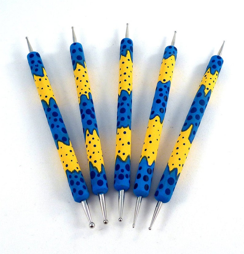 Sculpting Tools Dotted Art Pen Embossing tools Modelling Tool Set Nail Tools UK Seller B 15- Mandala Tool Point Painting Wax tool