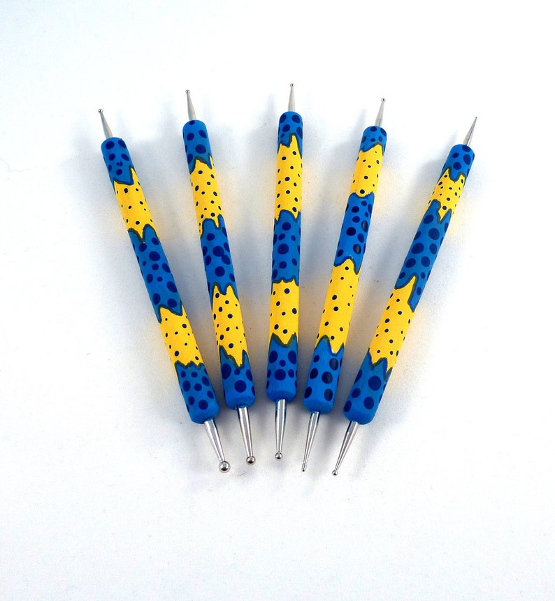 Sculpting Tools Dotted Art Pen Embossing tools Modelling Tool Set Nail Tools UK Seller B 15- Mandala Tool Point Painting Wax tool