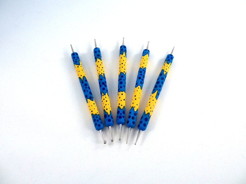 Sculpting Tools Dotted Art Pen Embossing tools Modelling Tool Set Nail Tools UK Seller B 15- Mandala Tool Point Painting Wax tool