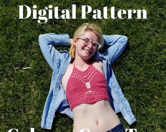 crochet crop top pattern, crochet shirt pattern, halter top pattern crochet, crochet patterns for women, festival top pattern, crop top