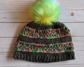Crochet beanie hat pattern, crochet beanie pattern, slouchy beanie crochet pattern, crochet patterns for women, slouch hat pattern