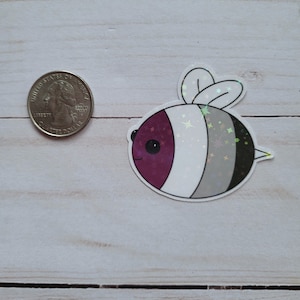 Pride laptop sticker for journal, lgbtq stickers, asexual sticker, pride animal sticker, coming out gift, pride month gift, demisexual pride