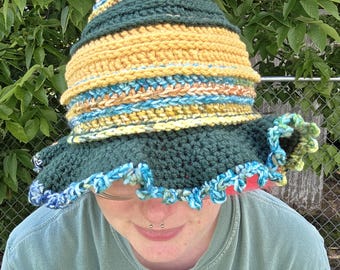 cottagecore witch hat, witch gifts for her, ren faire costume accessories witch, cottage witch hat, modern witch aesthetic, pastel witch hat