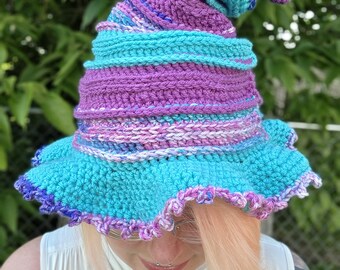 cottagecore witch hat, witch gifts for her, ren fair costume accessories witch, pastel witch hat, cottage witch hat, modern witch aesthetic