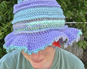 cottagecore witch hat, witch gifts for her, ren fair costume accessories witch, cottage witch hat, modern witch aesthetic, pastel witch hat