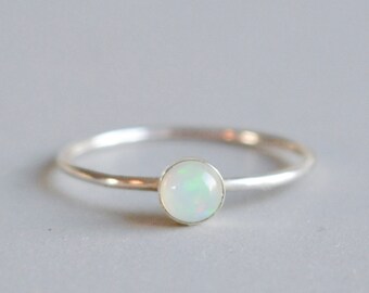 Opal stacking ring | Etsy