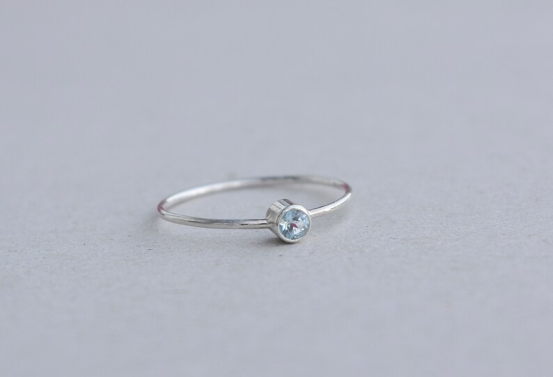 Birthstone Ring December Birthstone Ring Silver Birthstone Ring Sky Blue Topaz Ring